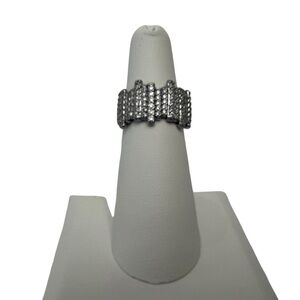 Bomb Party Sparkling Fields Ring- Size 6- Hematite Plating- RG41269